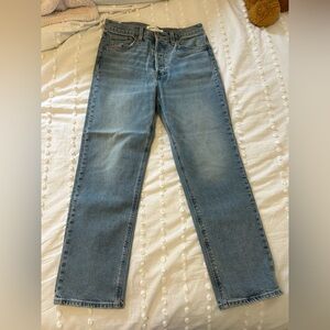 Aritzia Denim Forum Arlo High Rise Straight 28L